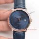 Best Copy Omega De Ville Prestige Rose Gold Case Blue Dial Leather Band Watch(7)_th.jpg